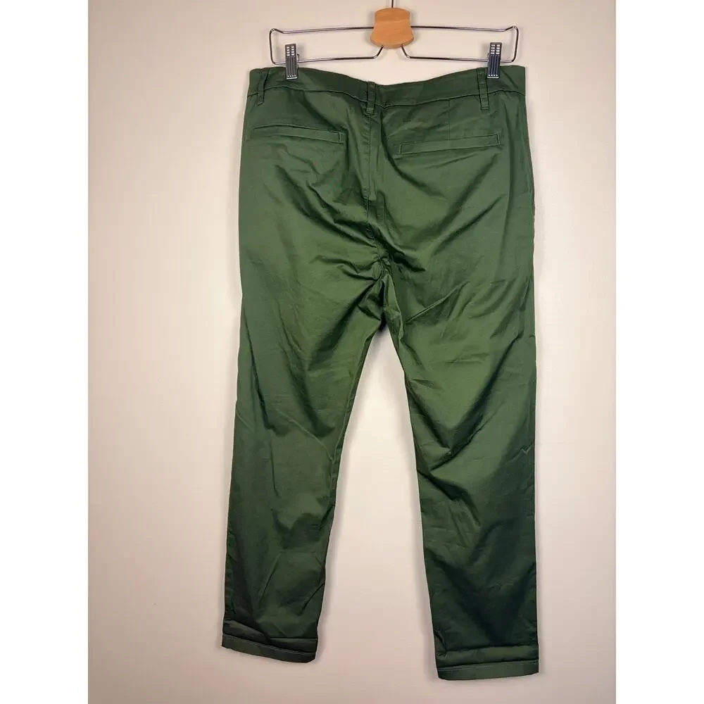 NWT J.Crew Slim Boyfriend Chino Pants Olive Green Size 30 AV254